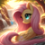 Size: 2048x2048 | Tagged: safe, ai generated, automatically imported, derpibooru import, prompter:ponaiart, fluttershy, butterfly, pegasus, pony, g4, bathing, cute, evening, female, flowing tail, folded wings, nature, peaceful, petals, quiet, shyabetes, smiling, solo, story included, sunshine, tail, tree, warm, water, waterfall, wings