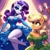 Size: 1024x1024 | Tagged: safe, ai generated, generator:bing image creator, prompter:glimmy-glam, applejack, rarity, anthro, g4, alternate hairstyle, bedroom eyes, big breasts, breasts, busty rarity, choker, cleavage, clothes, corset, cute, dress, duo, duo female, evening gloves, eyeshadow, female, high heels, makeup, off shoulder, puffy sleeves, shoes, skirt, stupid sexy rarity, thick thighs, thunder thighs, victorian dress