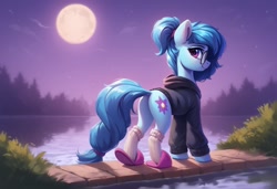 Size: 1216x832 | Tagged: safe, ai generated, prompter:cypher, oc, oc only, oc:whispy slippers, earth pony, pony, g4, female, mare, solo, wallpaper
