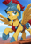 Size: 896x1280 | Tagged: safe, ai generated, generator:wai-nsfw-illustrious-sdxl, prompter:bendy and boney, flash magnus, pegasus, pony, g4, armor, helmet, male, raised hoof, solo, spread wings, stallion, wings