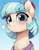Size: 1072x1376 | Tagged: safe, ai generated, generator:stable diffusion, generator:zoinksnoob, prompter:cloudmild, coco pommel, earth pony, pony, g4, cheek fluff, chest fluff, cocobetes, ear fluff, female, fluffy, gradient background, horn, looking at you, mare