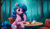 Size: 1344x768 | Tagged: safe, ai generated, generator:incursio's meme diffusion, generator:yiffymix v61, prompter:cypher, izzy moonbow, pony, unicorn, g5, female, forest, horn, mare, solo