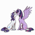 Size: 5120x5120 | Tagged: safe, generator:prefectious xl nsfw, prompter:derp621, rarity, twilight sparkle, alicorn, pony, unicorn, g4, duo, duo female, female, horn, looking at each other, looking at someone, nose to nose, prompt in description, sitting, spread wings, transparent background, twilight sparkle (alicorn), wings