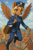 Size: 1024x1536 | Tagged: safe, generator:chatgpt, prompter:veprem, pegasus, anthro, plantigrade anthro, boots, clothes, female, flying, hat, looking at you, mailbag, mailpony uniform, postman's hat, smiling, spread wings, swift reply, telegram, wings